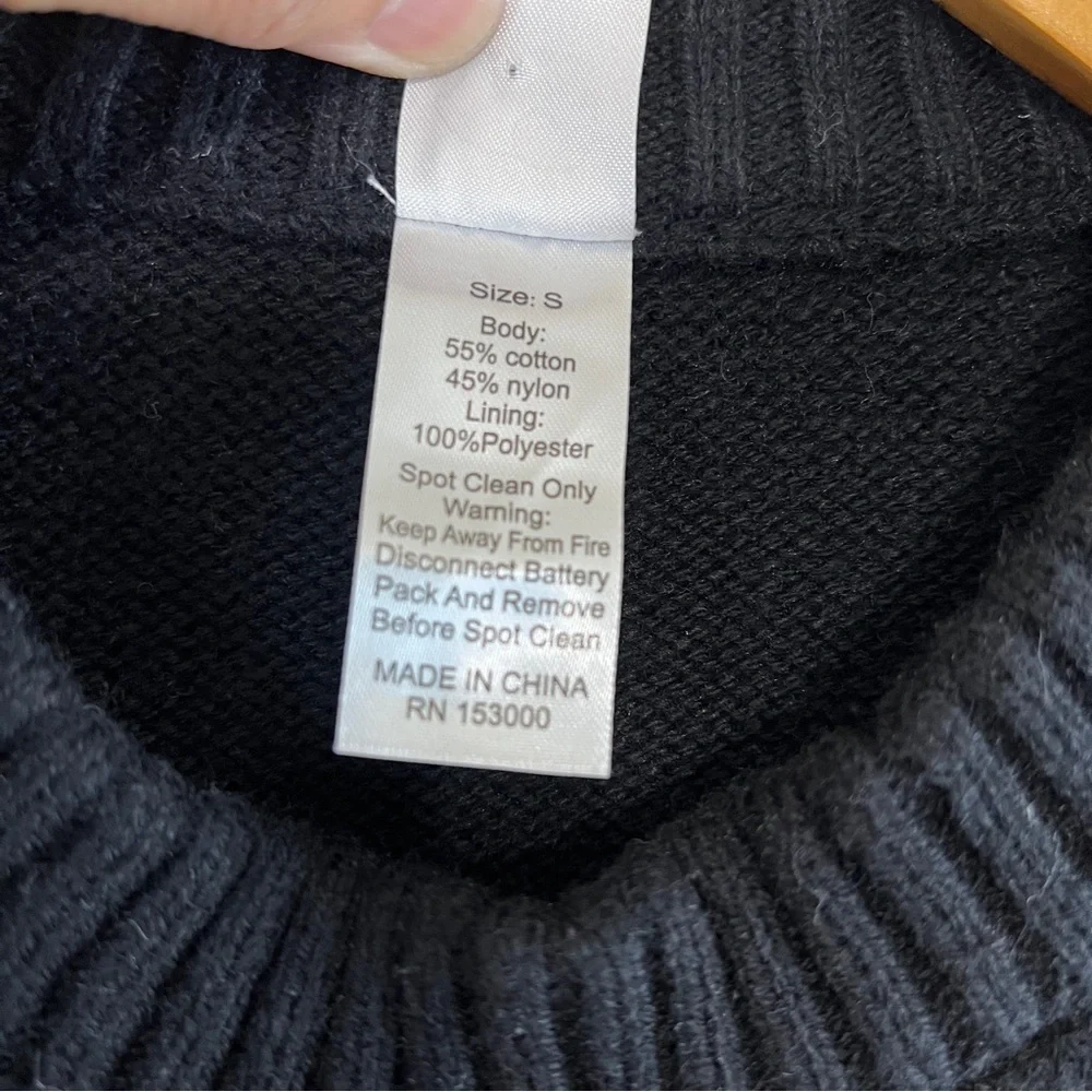 Ivory Ella Black Elephant Christmas Sweater Size Small - Picture 3 of 3